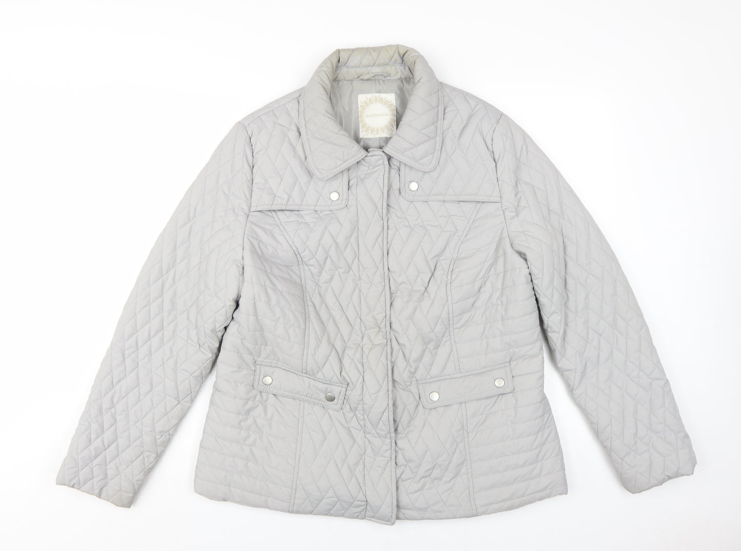 BHS Women’s Grey Quilted Jacket Size 18