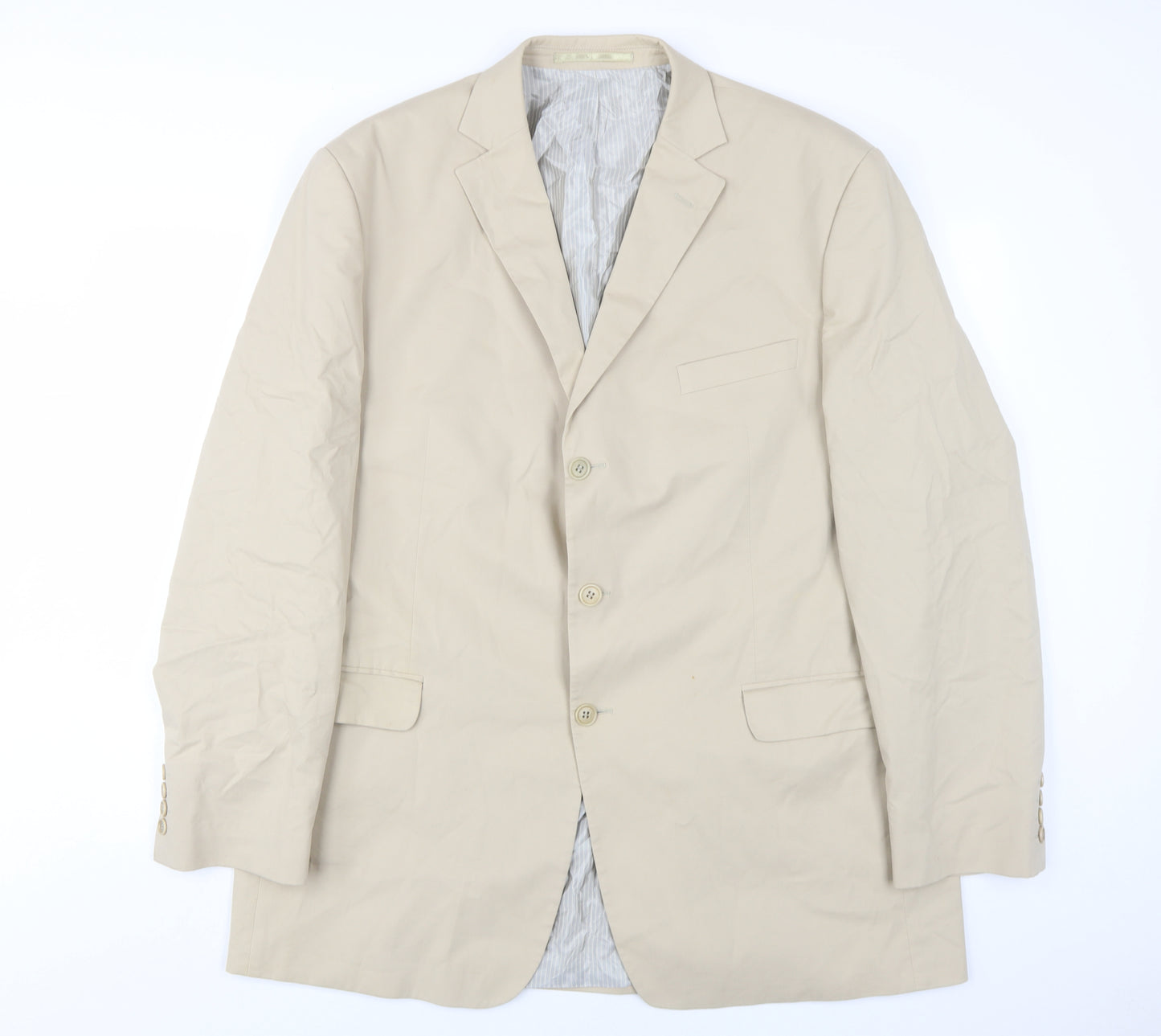 Marks & Spencer Beige Men's Blazer Size 46L Regular Fit