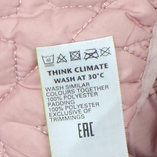 Marks and Spencer Girls Pink Quilted Puffer Jacket 4-5 Years