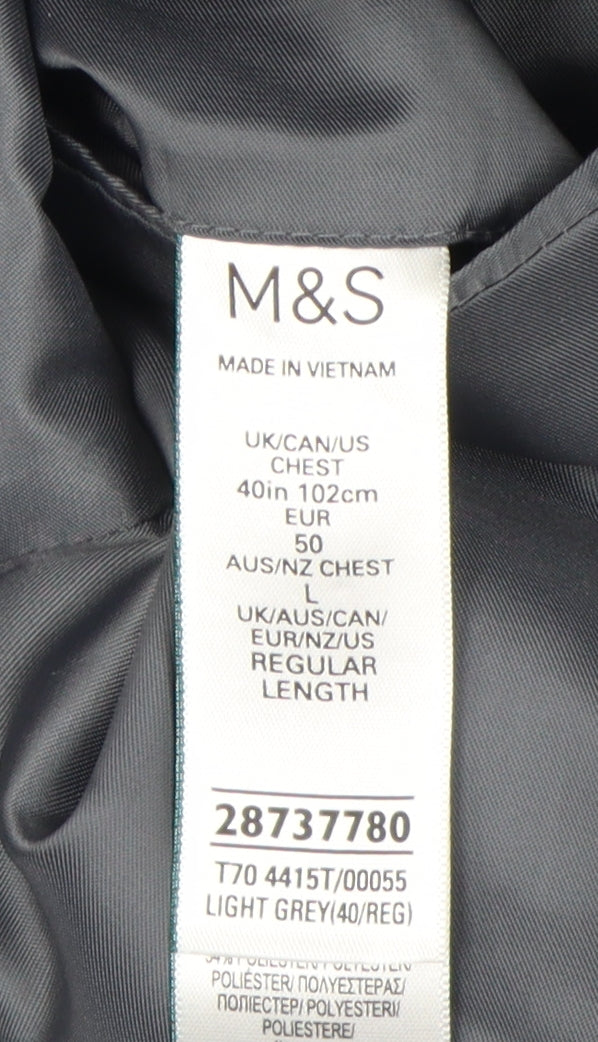 Marks and Spencer Men’s Grey Blazer 40 Regular Fit