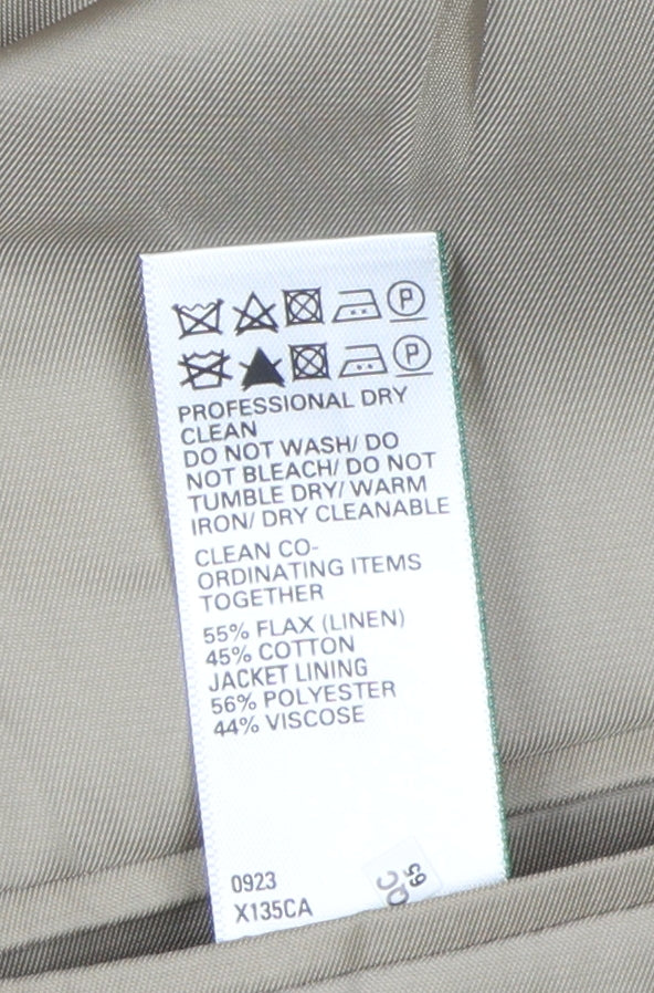 Marks and Spencer Men's Beige 46L Check Blazer