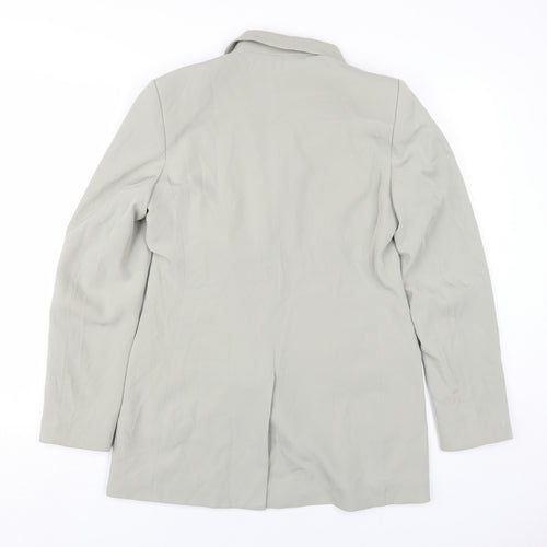 H&M Women's Grey Double Breasted Blazer Size 8