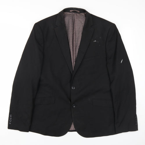 Marks and Spencer Men's Black Blazer Size 44R Regular Fit