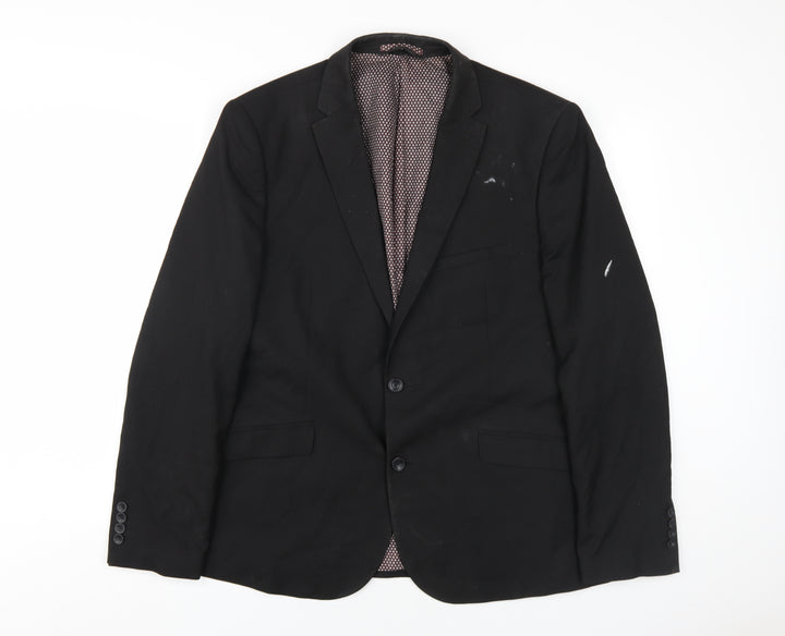 Marks and Spencer Men's Black Blazer Size 44R Regular Fit