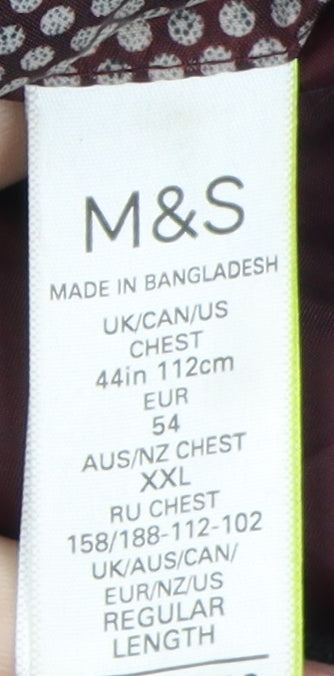 Marks and Spencer Men's Black Blazer Size 44R Regular Fit