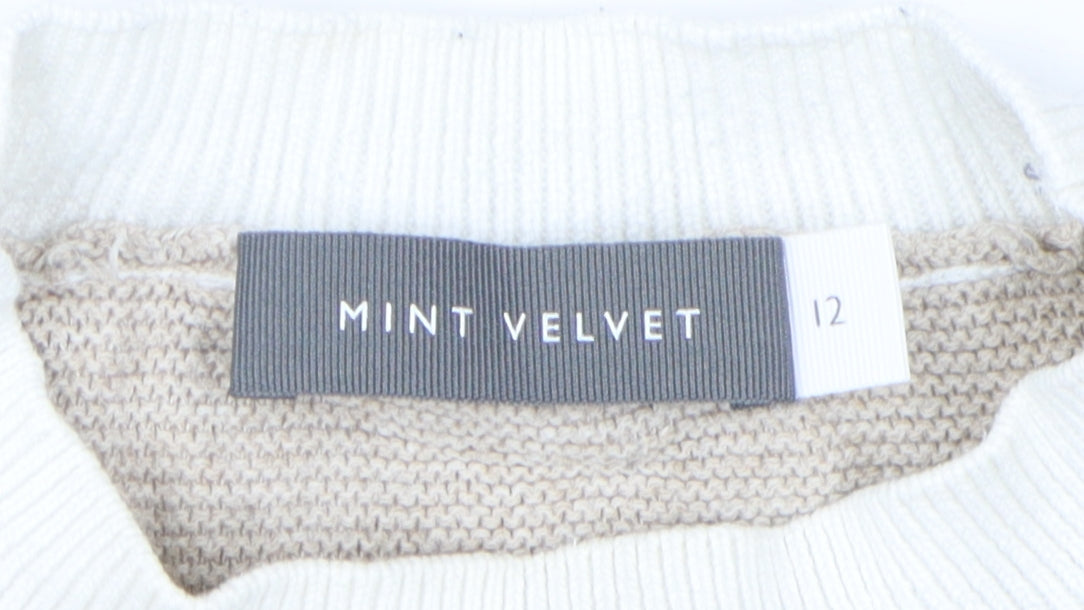 Mint Velvet Women's Striped Cotton Jumper Size 12