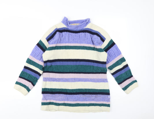 Paco Women's Multicoloured Striped Pullover Jumper