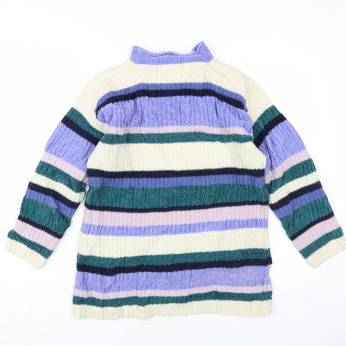 Paco Women's Multicoloured Striped Pullover Jumper