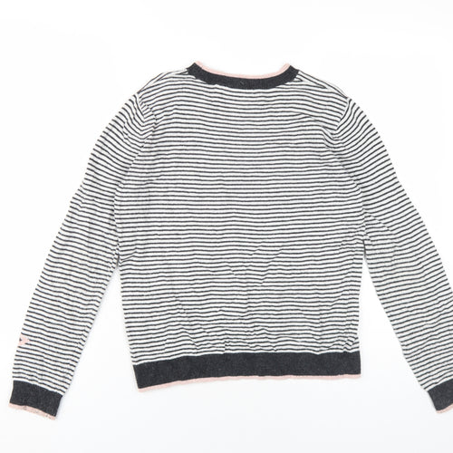 Mintie Girls' Black Striped Cotton Jumper 11-12 Years