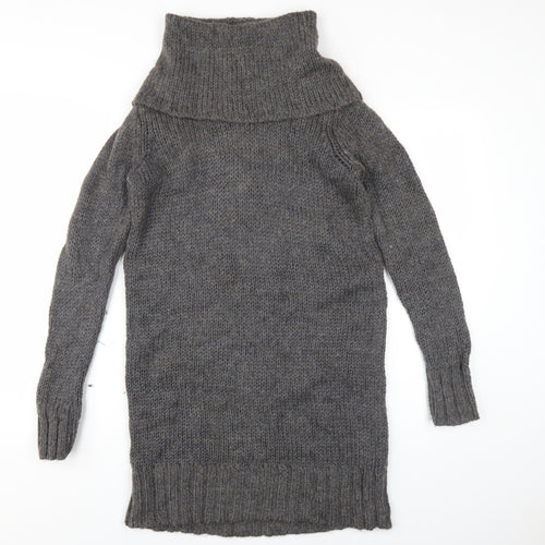 Jigsaw Women's Grey M Wool Alpaca Jumper Dress