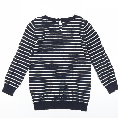 Oasis Women's Striped Embroidered Pullover Jumper