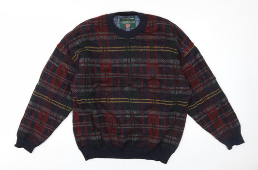 Oscar Jacobson Men's Multicoloured L Pullover Jumper