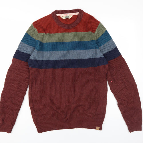 Tokyo Laundry Men's Multicoloured Striped Pullover Jumper M