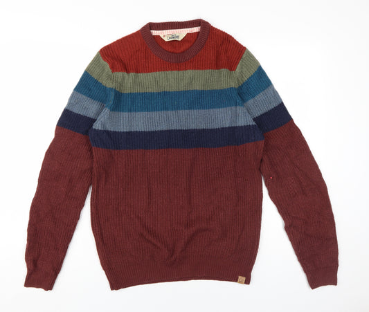 Tokyo Laundry Men's Multicoloured Striped Pullover Jumper M