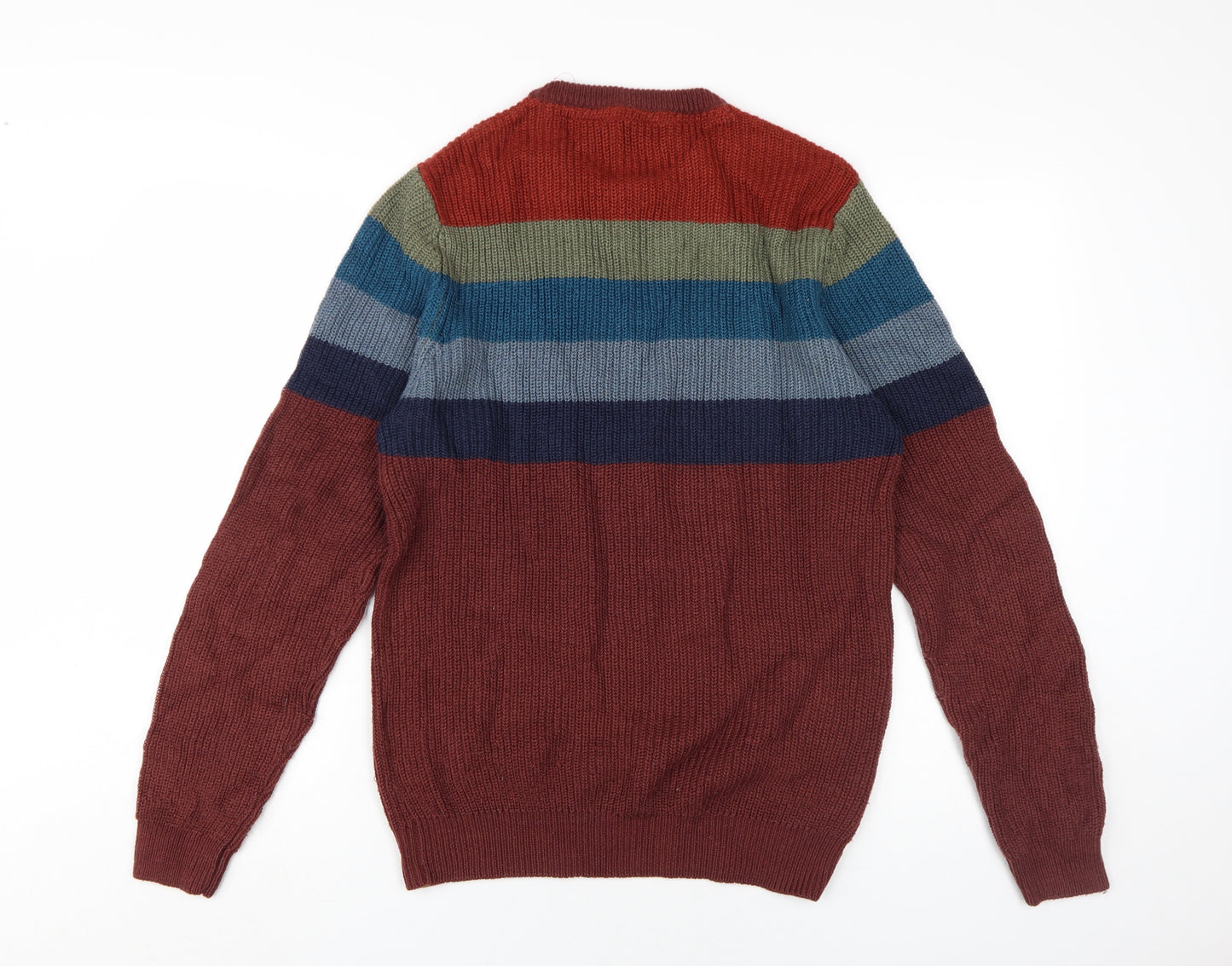 Tokyo Laundry Men's Multicoloured Striped Pullover Jumper M