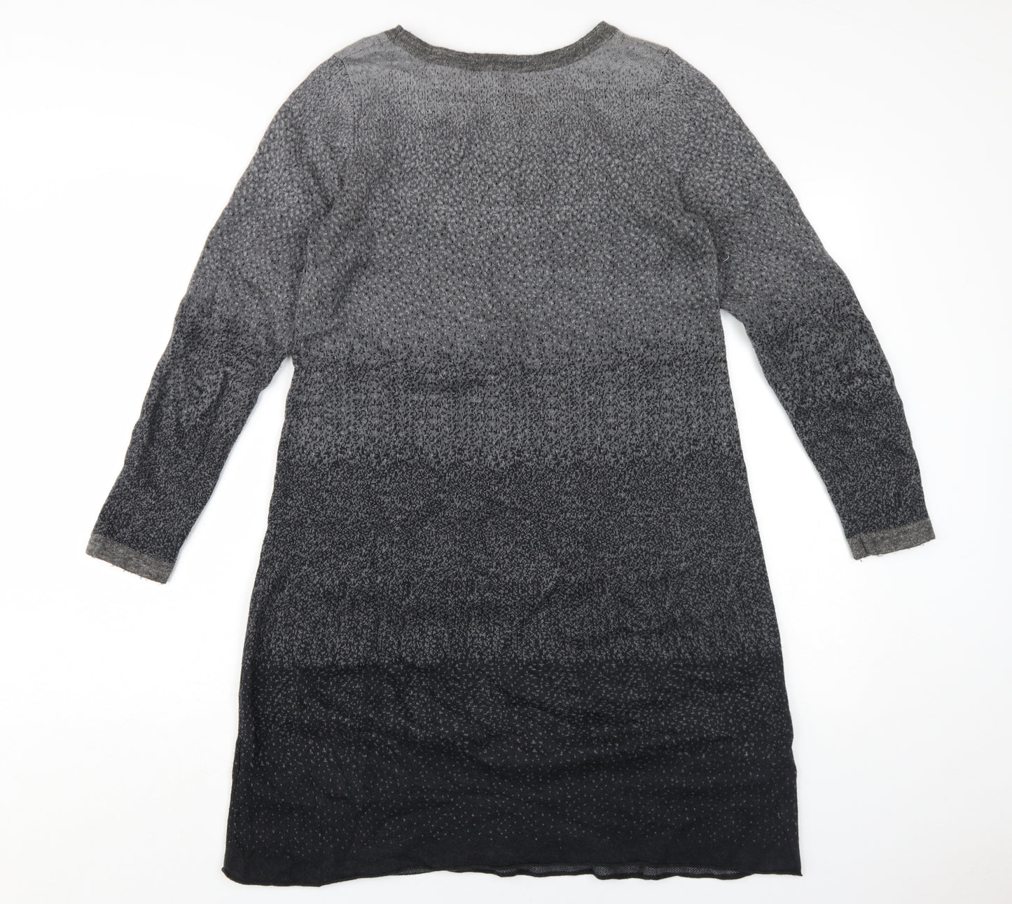 White Stuff Women's Grey Long Sleeve Knit Shift Dress