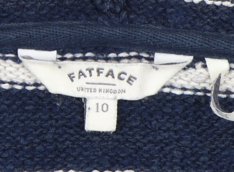 FatFace Women's Blue Full Zip Hooded Jumper, Size 10