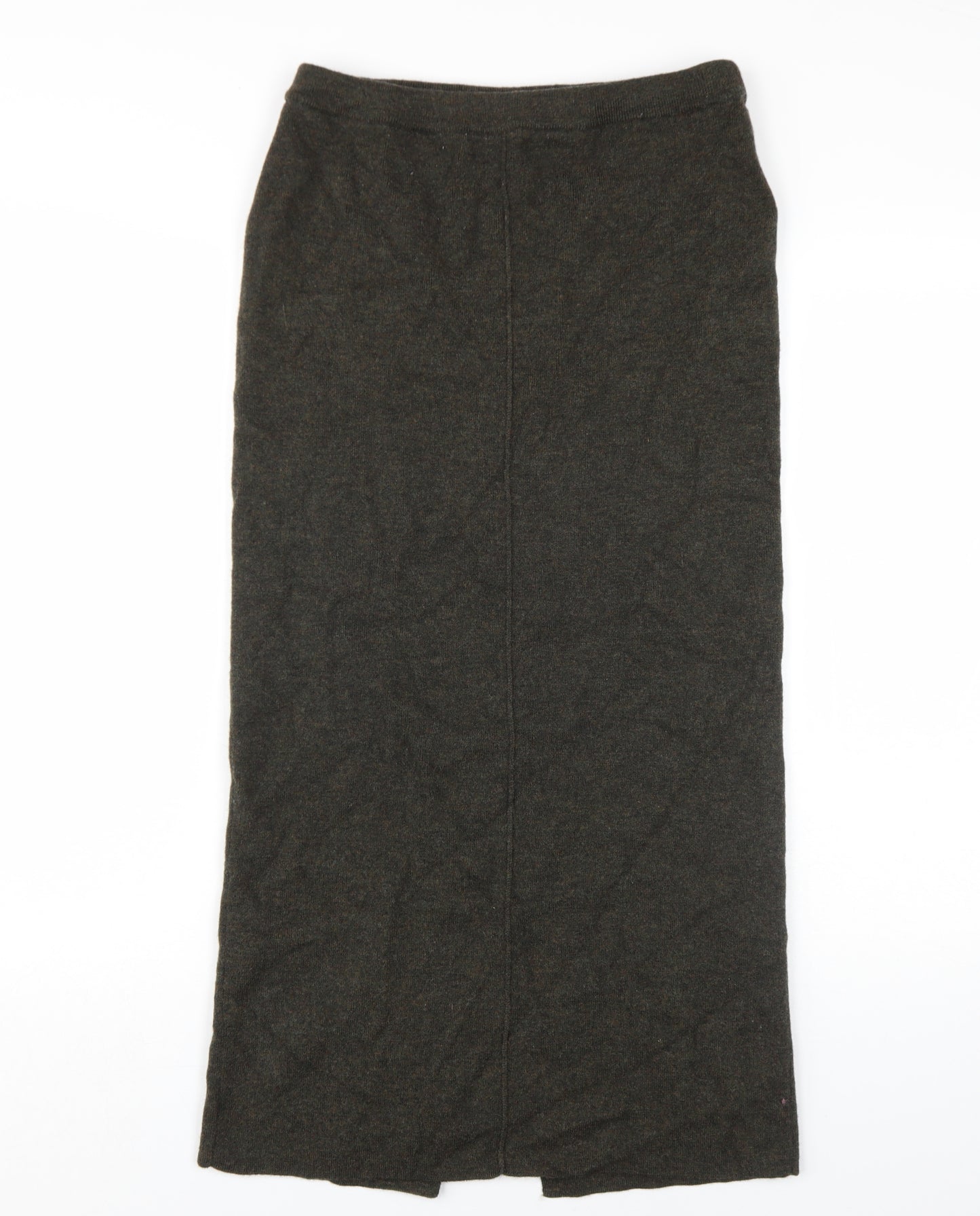 EAST Women's Brown Wool Long Straight Skirt M