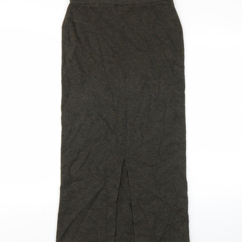 EAST Women's Brown Wool Long Straight Skirt M