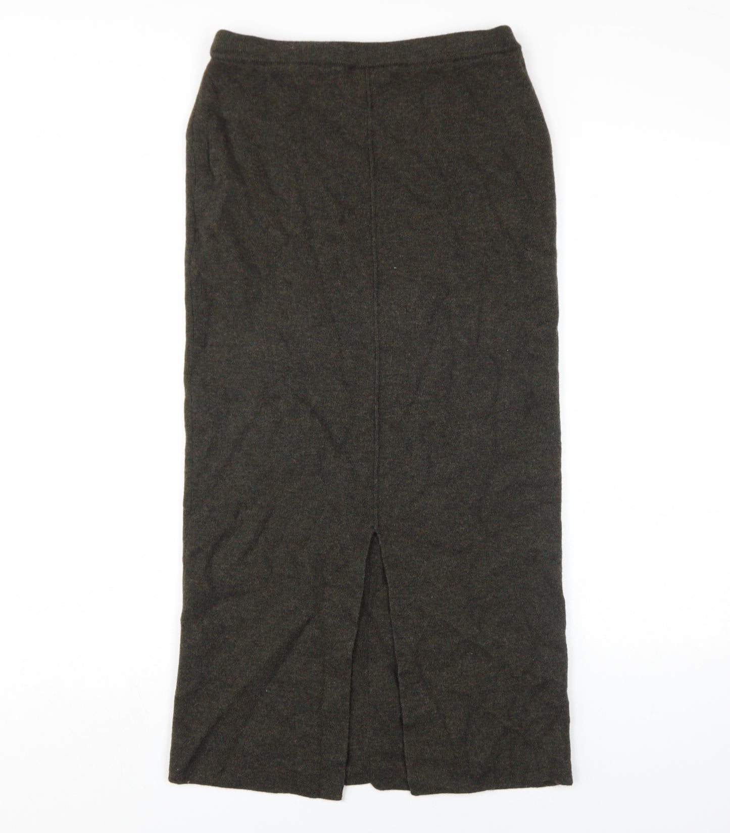 EAST Women's Brown Wool Long Straight Skirt M