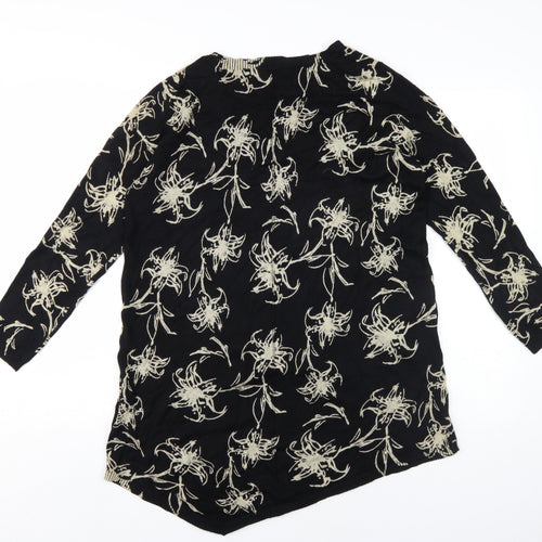 Julipa Women's Black Floral Pullover Jumper, Size 12/14