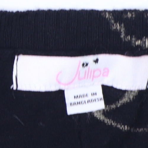 Julipa Women's Black Floral Pullover Jumper, Size 12/14
