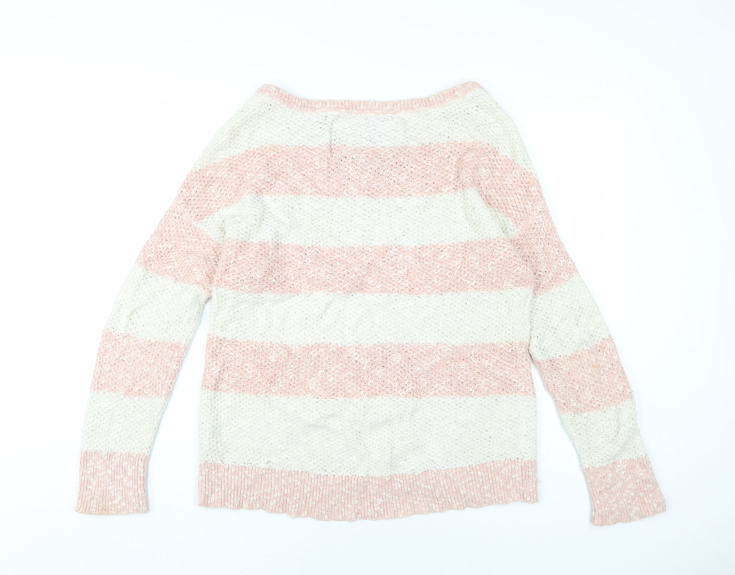 Superdry Women’s Pink Stripe Pullover Jumper - L