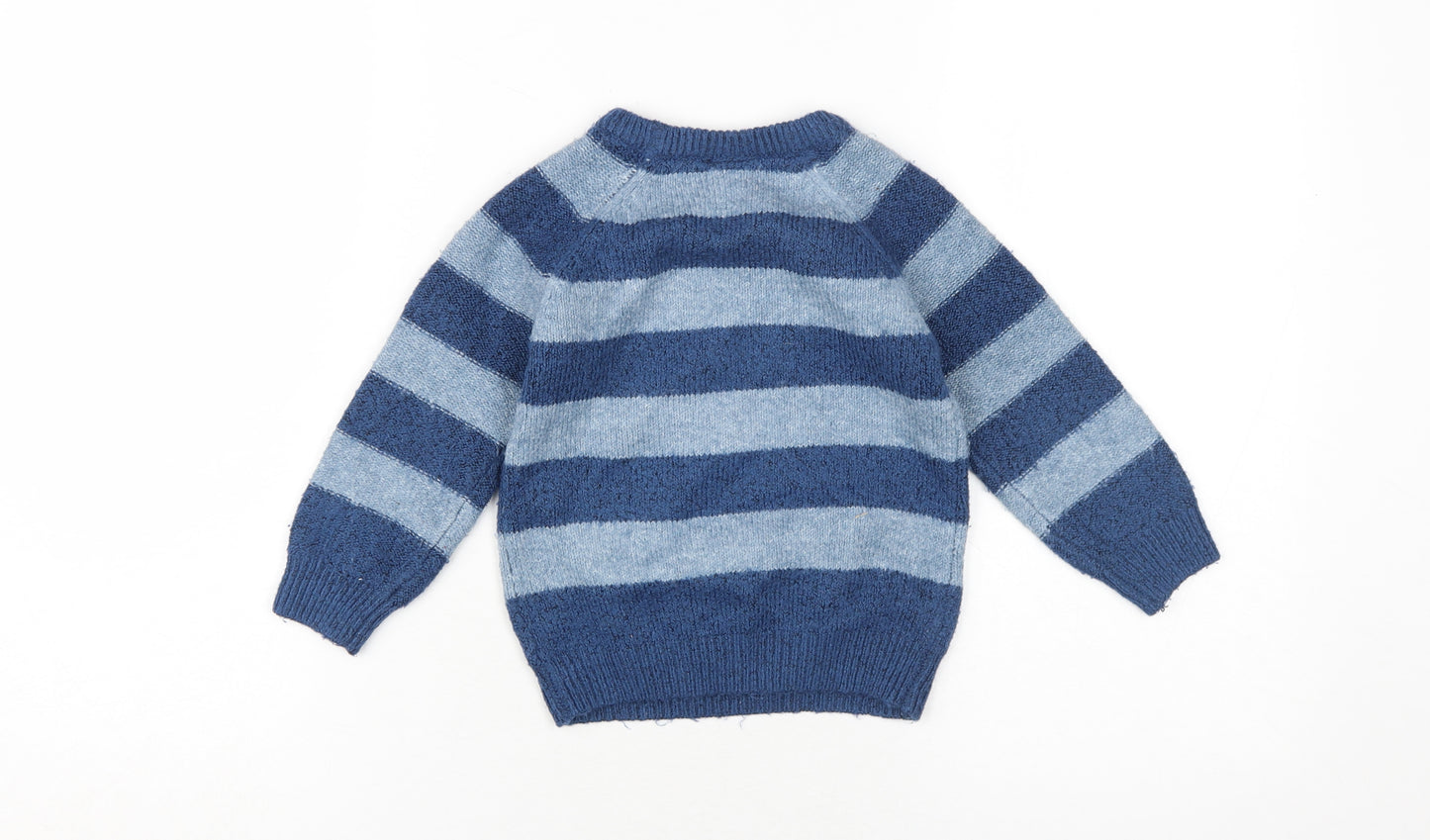 Paddington Boys Blue Striped Pullover Jumper 2-3 Years