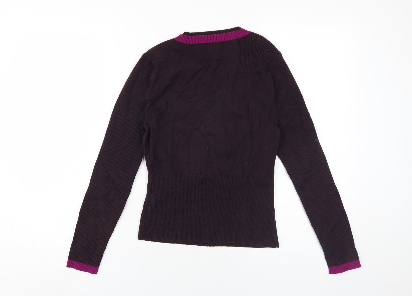 Fenn Wright Manson Women's Purple Bow Pullover Jumper Size 10