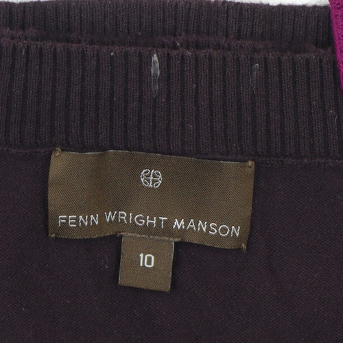 Fenn Wright Manson Women's Purple Bow Pullover Jumper Size 10