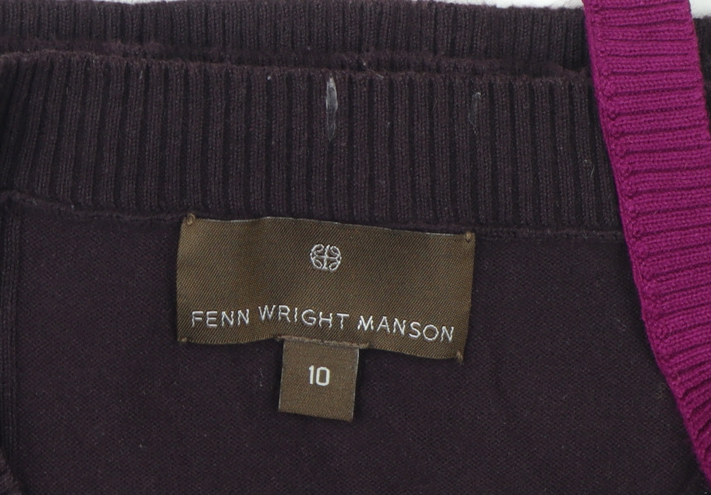 Fenn Wright Manson Women's Purple Bow Pullover Jumper Size 10