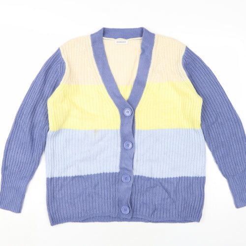 Damart Women's Multicoloured Striped Cardigan Size 10/12