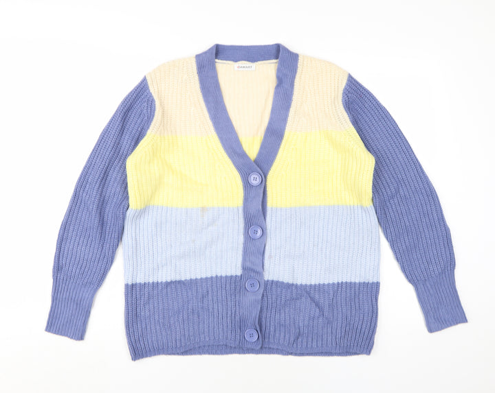 Damart Women's Multicoloured Striped Cardigan Size 10/12