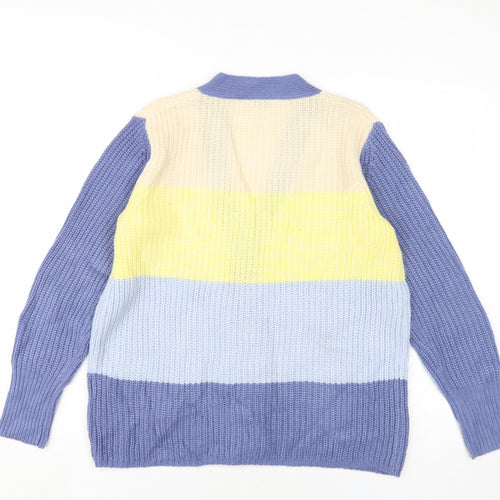 Damart Women's Multicoloured Striped Cardigan Size 10/12