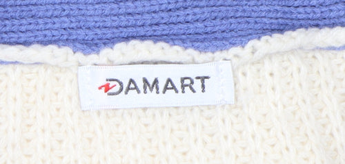 Damart Women's Multicoloured Striped Cardigan Size 10/12
