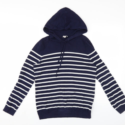 Gap Women's Blue Striped Pullover Hoodie Size S