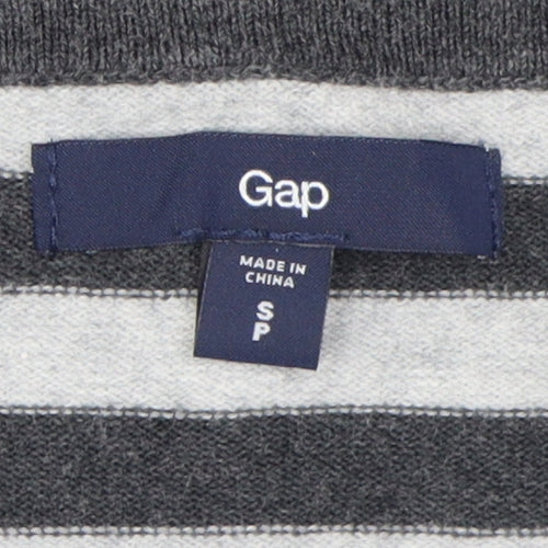 Gap Women's Grey Striped Pullover Jumper, Size 10