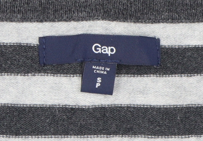 Gap Women's Grey Striped Pullover Jumper, Size 10