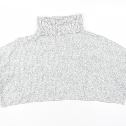 Hollister Women's Grey Roll Neck Pullover Jumper S