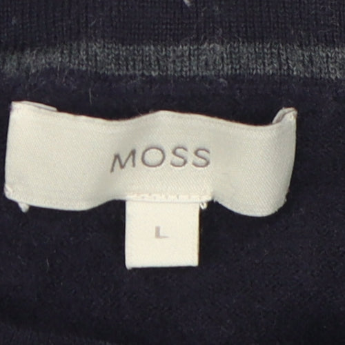 Moss Men's Black Large Pullover Jumper