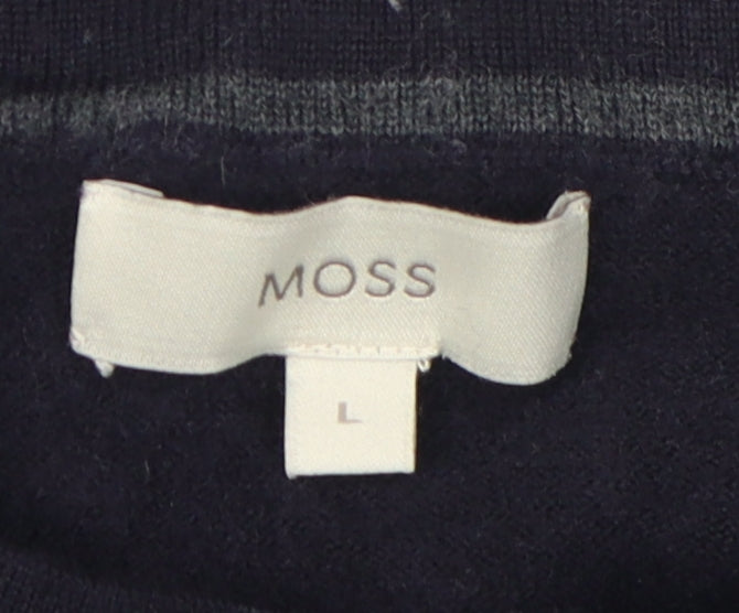 Moss Men's Black Large Pullover Jumper