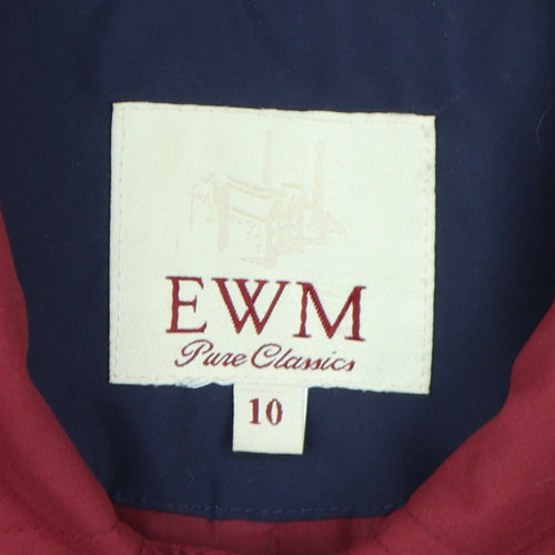 EWM Women's Red Overcoat Size 10 - Classic Winter Style