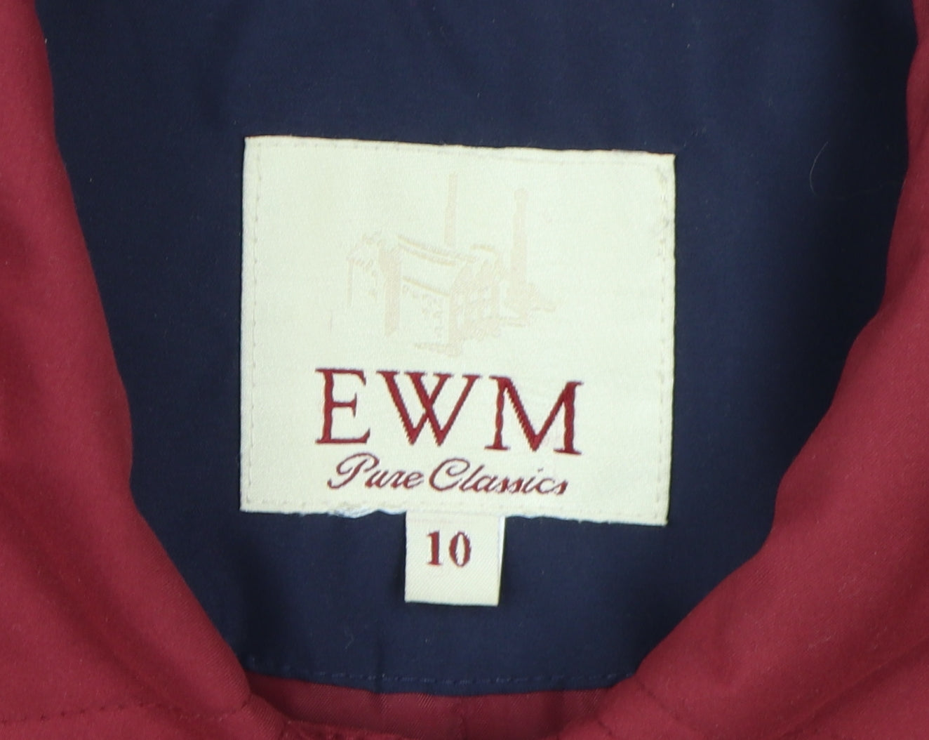 EWM Women's Red Overcoat Size 10 - Classic Winter Style