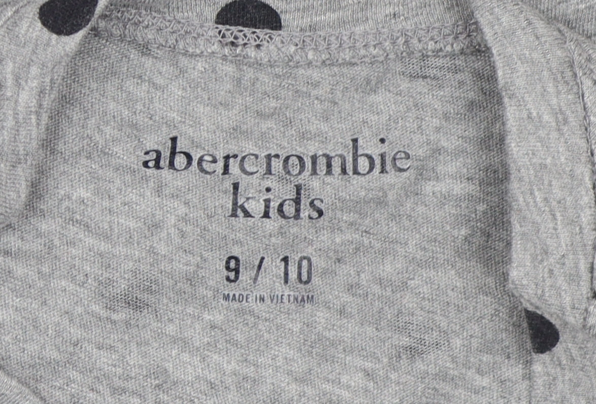 Abercrombie & Fitch Girls Grey Polka Dot T-Shirt