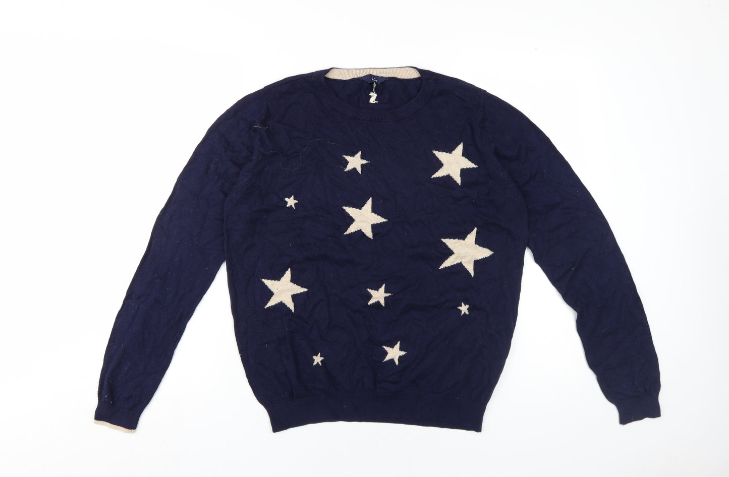 Joules Women's Blue Star Pattern Jumper, Size 14