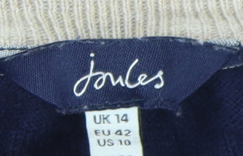 Joules Women's Blue Star Pattern Jumper, Size 14