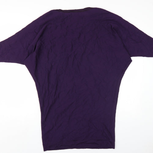 Jaeger Women's Purple Dolman Sleeve Dress S