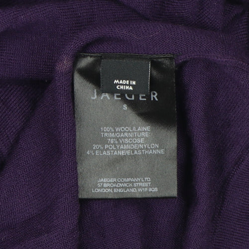 Jaeger Women's Purple Dolman Sleeve Dress S