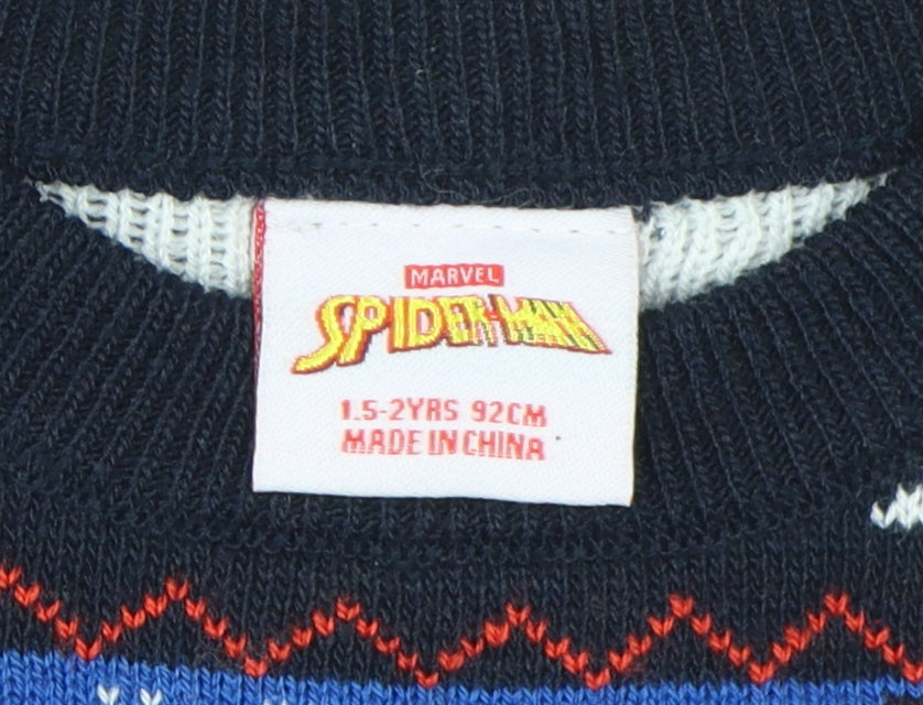 Marvel Spider-Man Boys Multicoloured Christmas Jumper 2-3 Years
