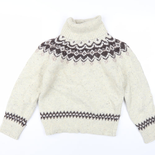 Albaray Women's Ivory Fair Isle Wool Jumper